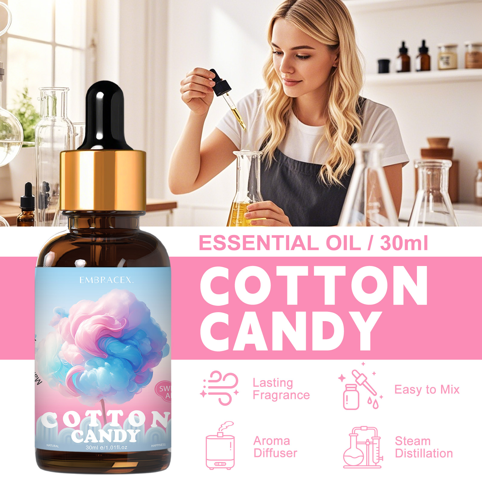 30ml 솜사탕 에센셜 오일 자동차 용품, DIY 프로 - Candle Oil Supplies 리뷰 및 가격