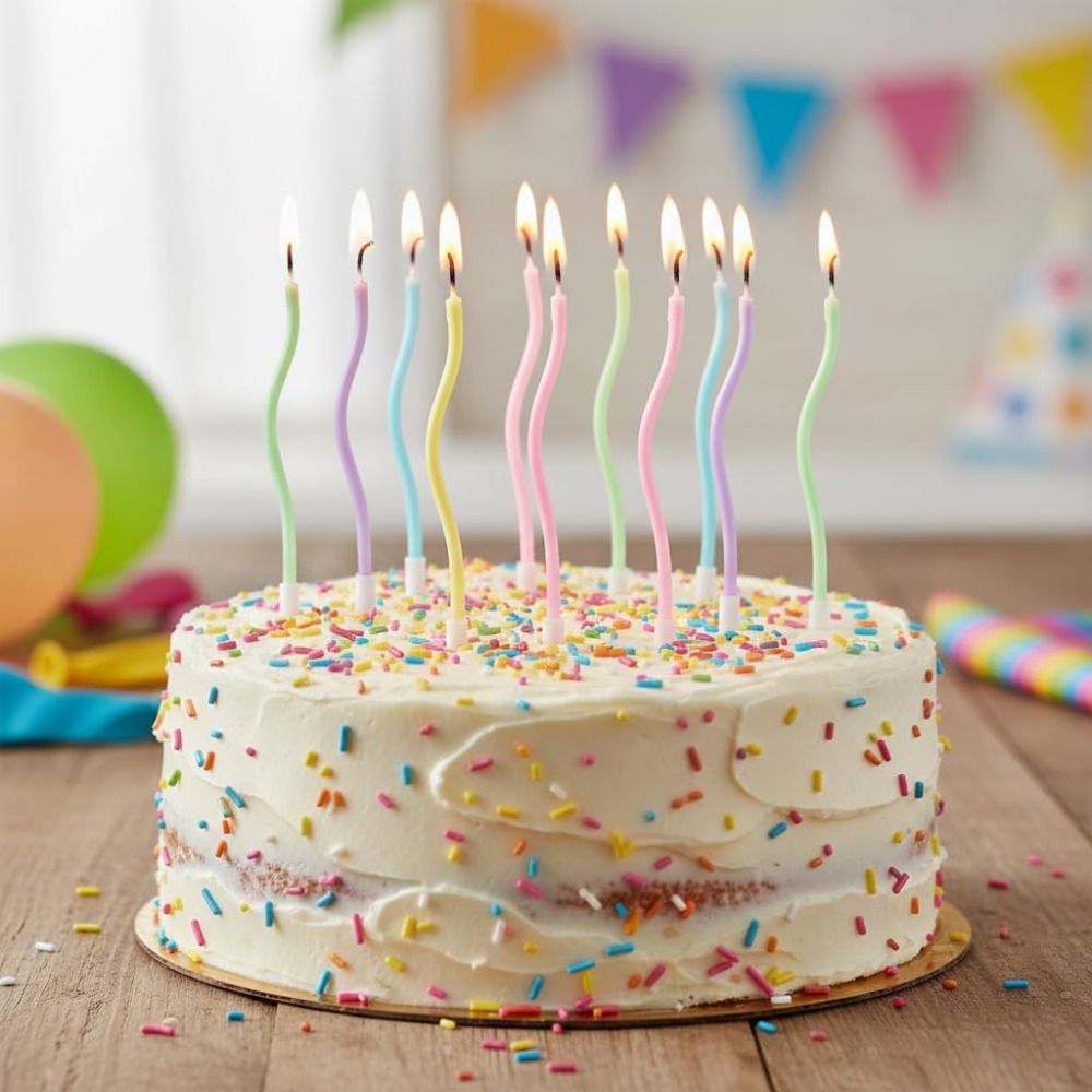 레인보우 스파이럴 생일 케이크 캔들 12개 세트(홀더  - Candle Supplies Free Shipping 리뷰 및 가격