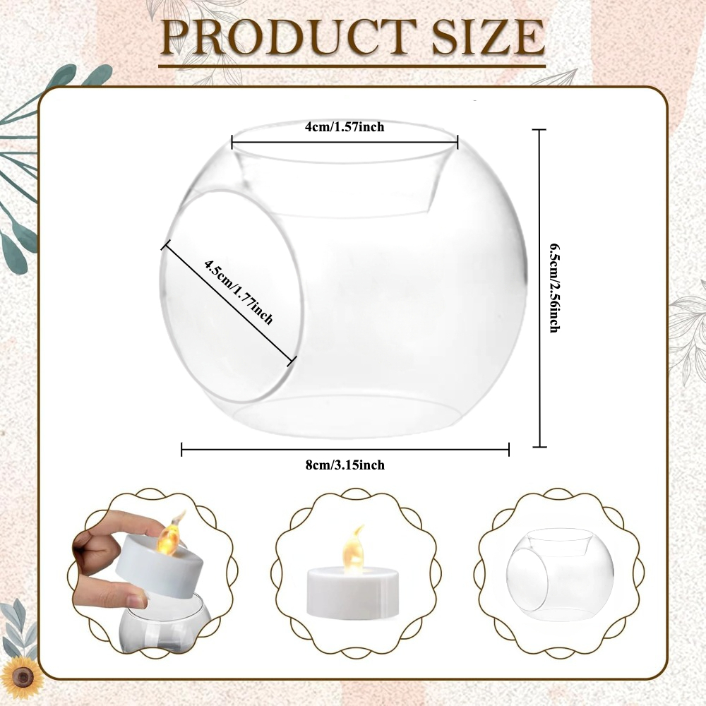 6/12pcs 유리 라운드 중공 캔들 홀더 측면 개방형 - Candle Supplies Free Shipping 리뷰 및 가격