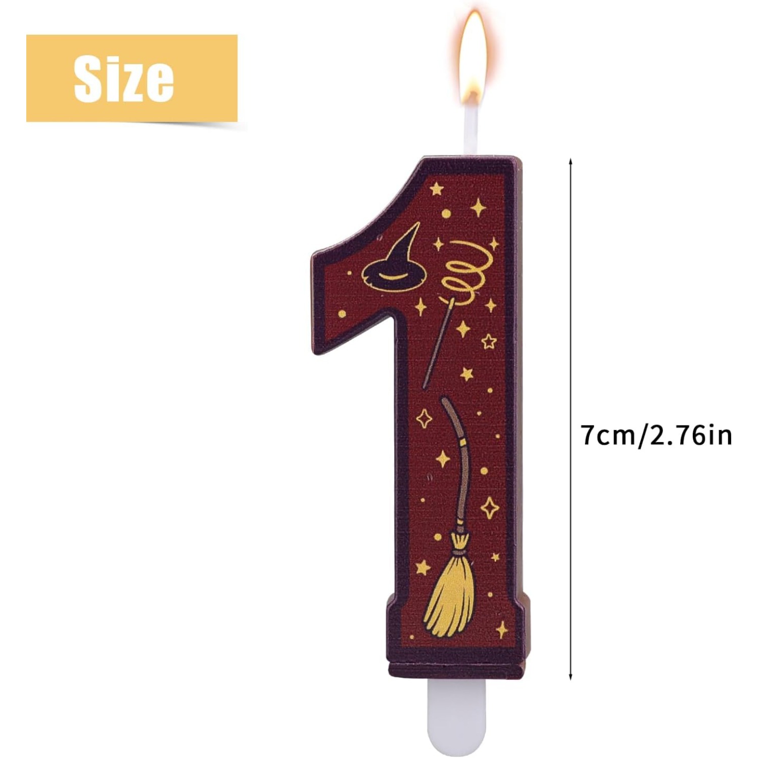 1세트 0-9 숫자 마법 테마 갈색 양초, 생일 파티  - Candle Supplies Free Shipping 리뷰 및 가격