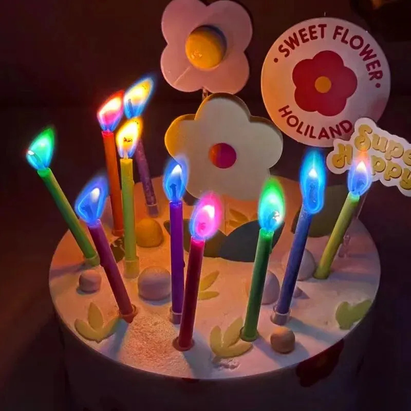 다양한 색상의 다채로운 불꽃 양초, 5/12 팩, 생일 - Candle Surprise 리뷰 및 가격